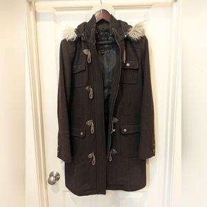 Brown Winter Coat w/ detachable Hood
